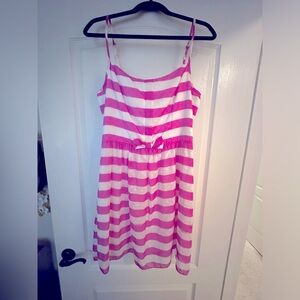 Lilly Pulitzer purple and white stripe dress with bow